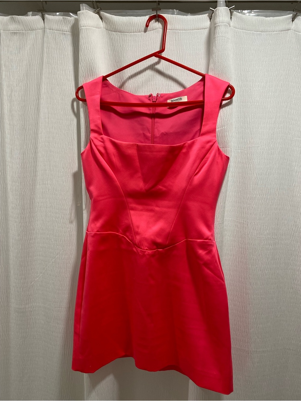 House of CB Hot Pink Square-Neck Mini Dress